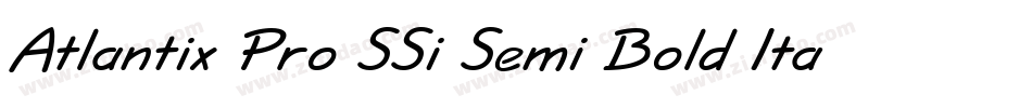 Atlantix Pro SSi Semi Bold Italic字体转换